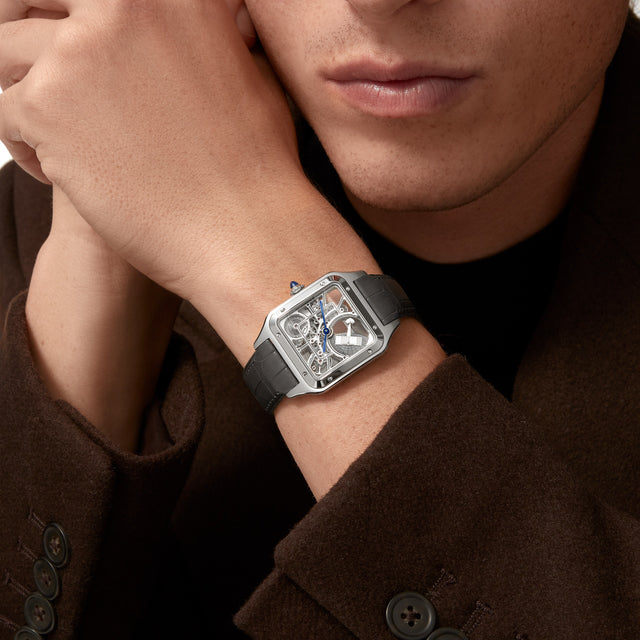 Santos-Dumont Skeleton watch with Micro-Rotor