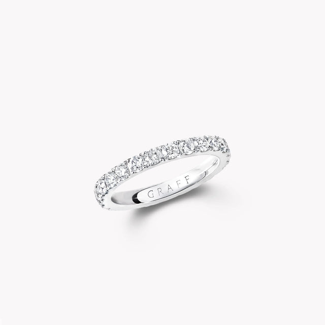 Castle Set Round Diamond Wedding Band