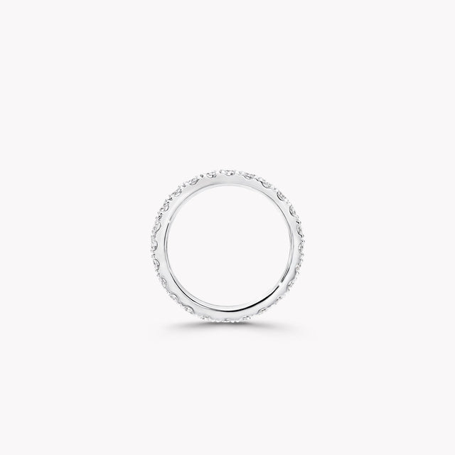 Castle Set Round Diamond Wedding Band