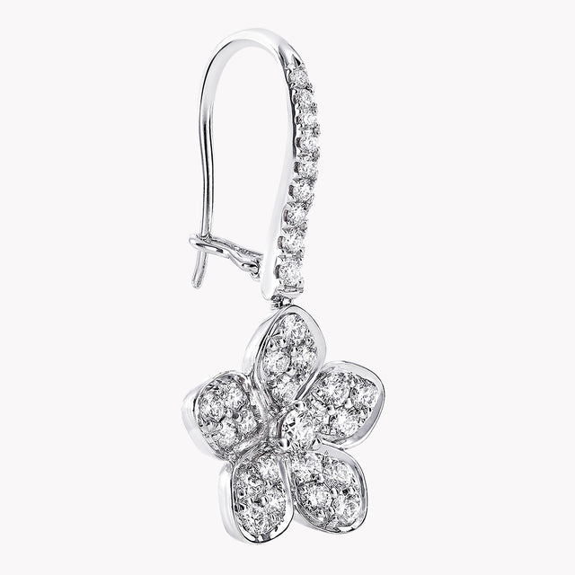 Wild Flower Pavé Diamond Earrings