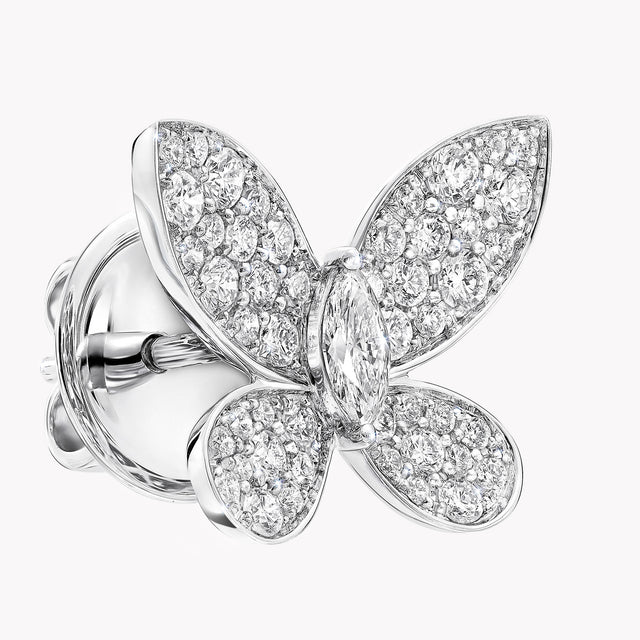 Pavé Butterfly Diamond Stud Earrings