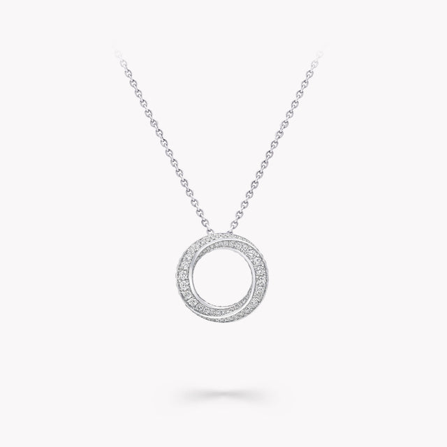 Spiral Pavé Diamond Pendant
