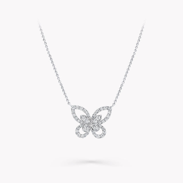 Butterfly Silhouette Diamond Mini Pendant