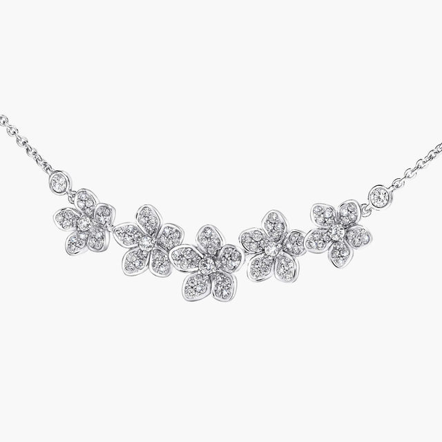 Wild Flower Diamond Line Pendant