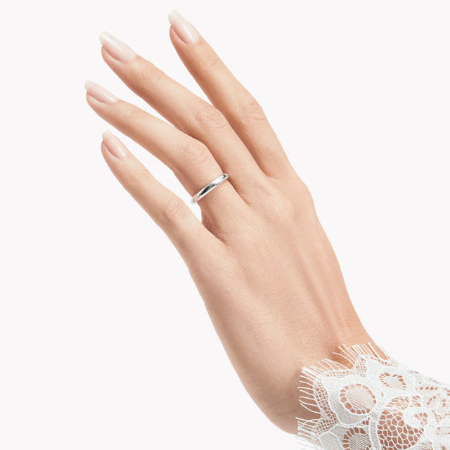 D Shape Wedding Band
