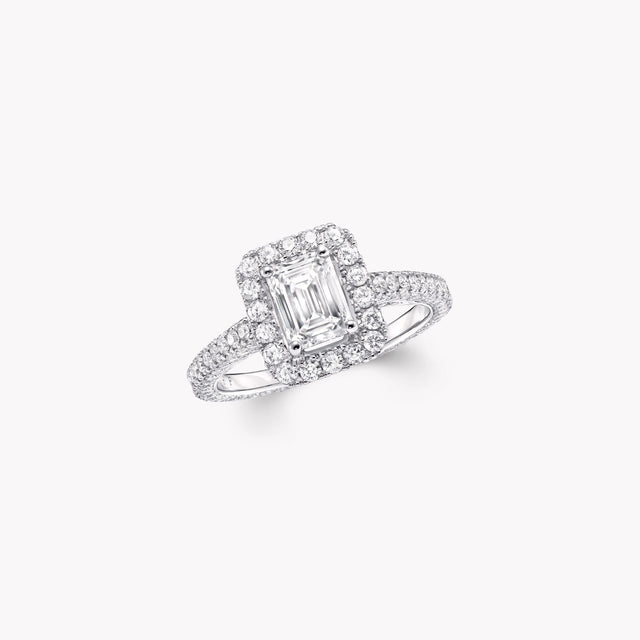 Constellation Emerald Cut Diamond Engagement Ring