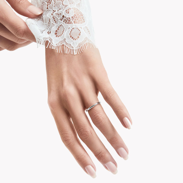 D Shape Wedding Band