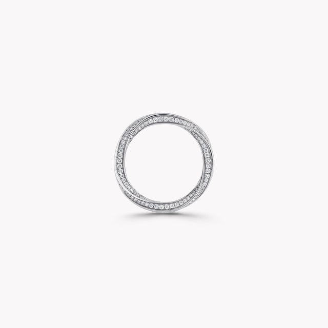 Spiral Pavé Diamond Band