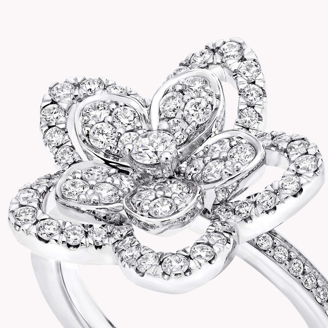 Wild Flower Diamond Ring