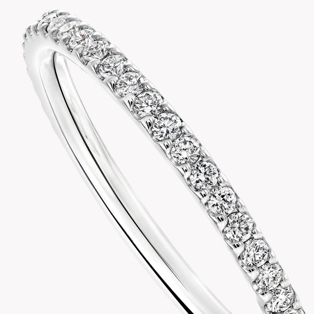 Castle Set Round Diamond Wedding Band