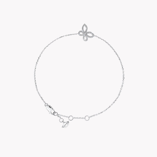 Mini Butterfly Silhouette Diamond Bracelet