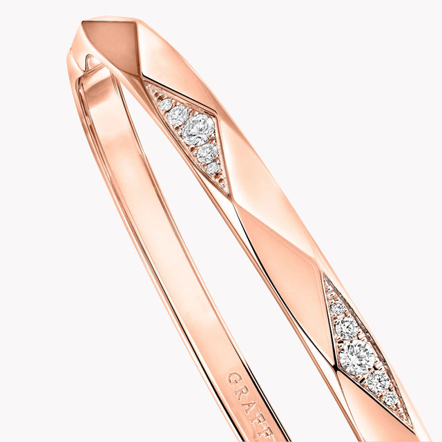 Laurence Graff Signature Faceted Pavé Diamond Bangle