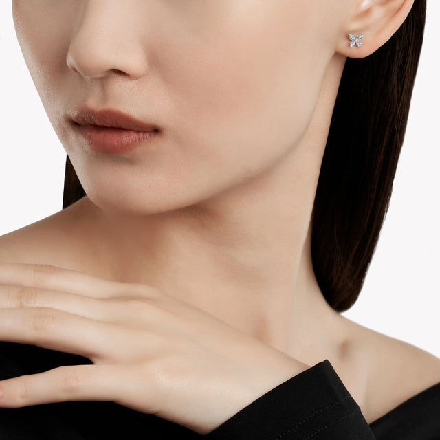 Classic Butterfly Diamond Petite Stud Earrings