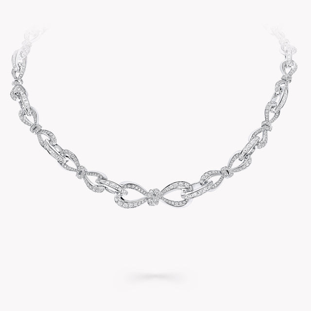 Tilda's Bow Diamond Link Necklace