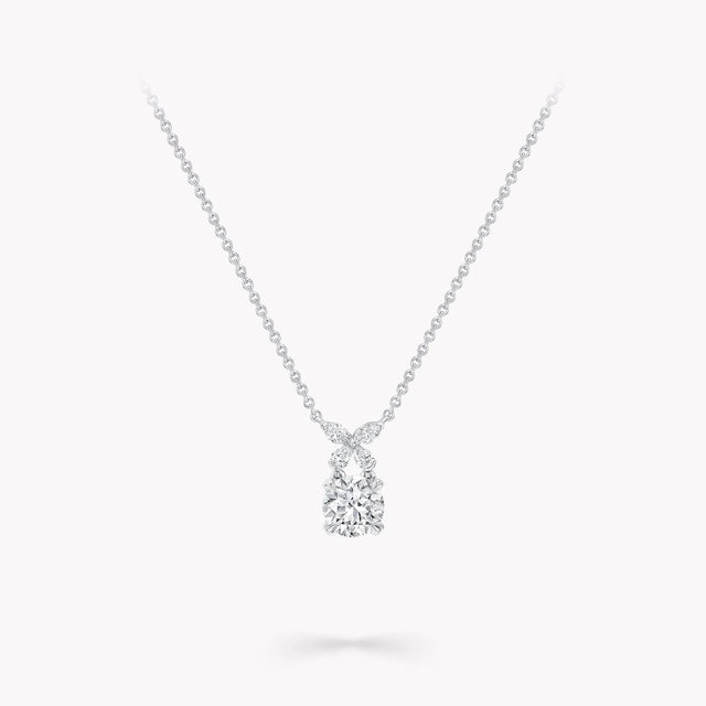 Classic Butterfly Round Diamond Pendant