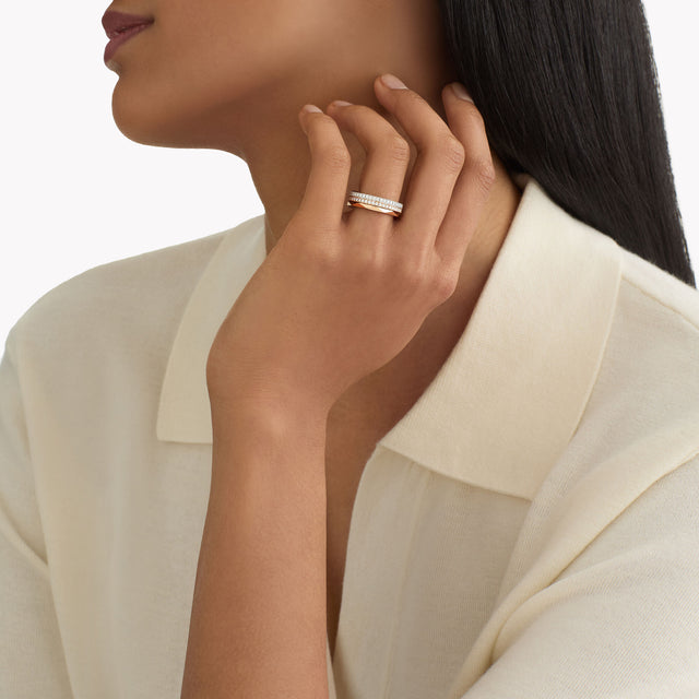Laurence Graff Signature Three-Row Layered Diamond Ring