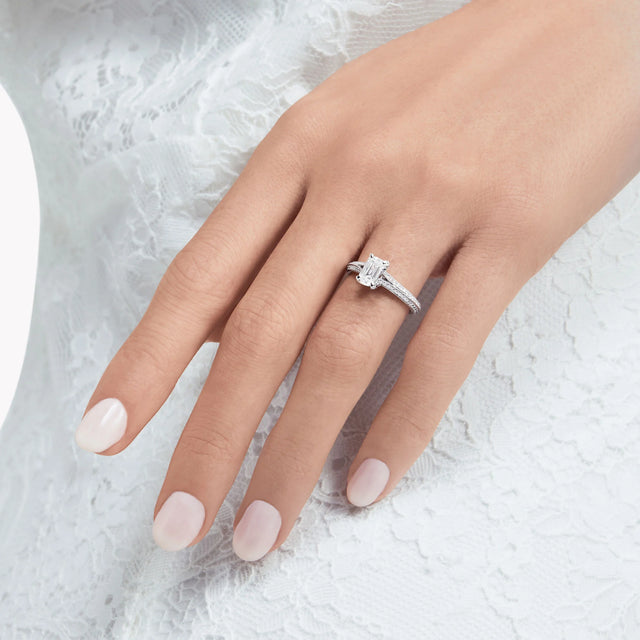 Legacy Emerald Cut Diamond Engagement Ring